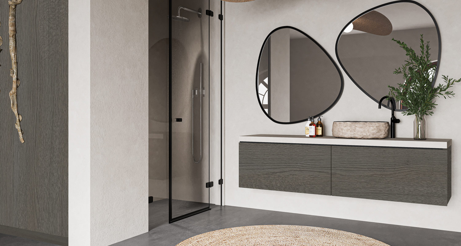 A414 Anthracite Oak — room application